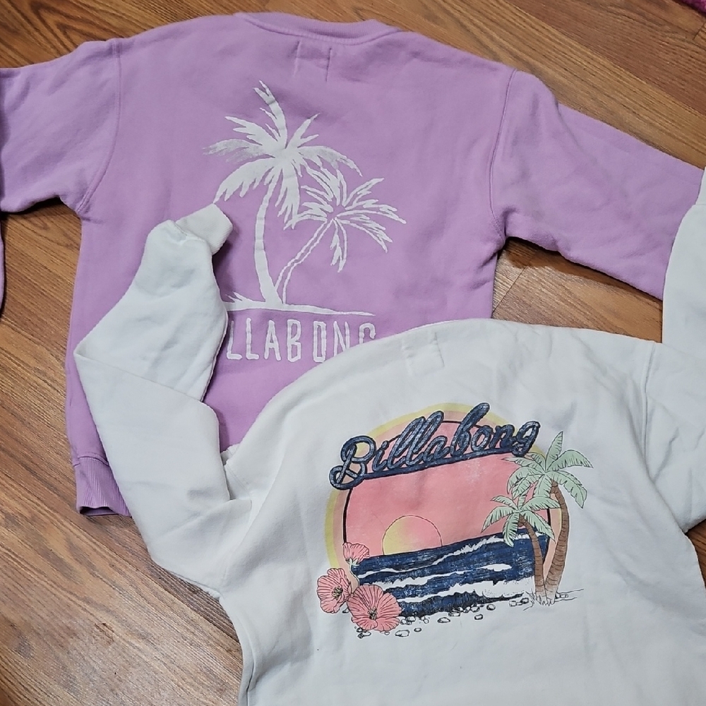 Billabong Kids' Lavender and Cream Graphic Hoodies